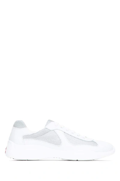 Shop Prada America's Cup Sneakers In White