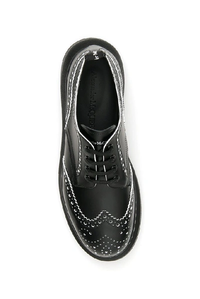 Shop Alexander Mcqueen Hybrid Brogues In Black