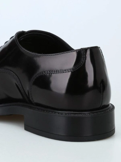 Shop Tod's Lace Up Oxford Shoes In Black