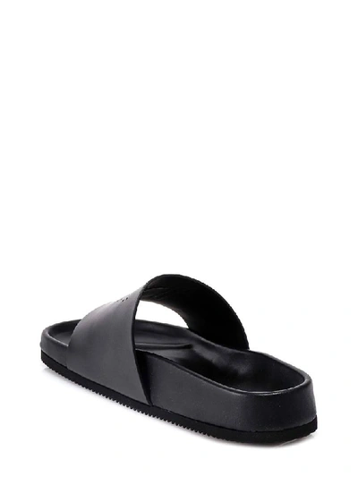 Shop Tom Ford Perforated Logo Slide Sandals In Black