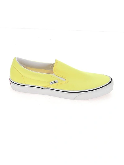 Shop Vans Classic Printed Slip On Shoes In Yellow