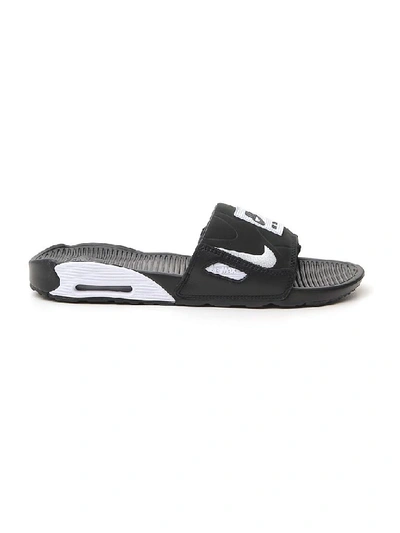 Shop Nike Air Max 90 Slides In Black