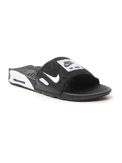 Shop Nike Air Max 90 Slides In Black