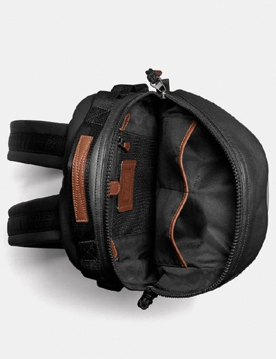 Shop Coach Pacer Backpack In Colorblock With  Patch In Black Copper/brown Multi