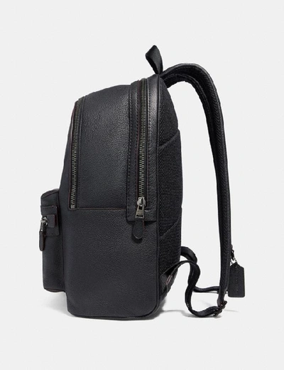 Shop Coach Academy Backpack In Black/black Copper Finish