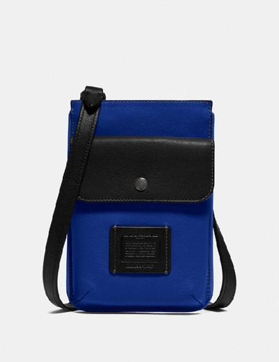 Shop Coach Hybrid Pouch In Colorblock In Sport Blue/silver