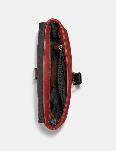 Shop Coach Pacer Belt Bag Crossbody With  Patch In Ji/cardinal