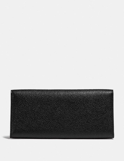Shop Coach Tabby Long Wallet In Colorblock Signature Canvas In B4/tan Black