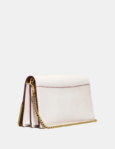 Coach callie foldover chain clutch with metal tea rose hotsell
