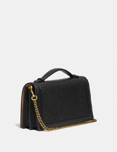 Shop Coach Riley Chain Clutch - Women's In Black/brass