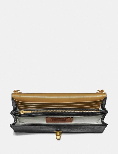 Shop Coach Riley Chain Clutch - Women's In Black/brass