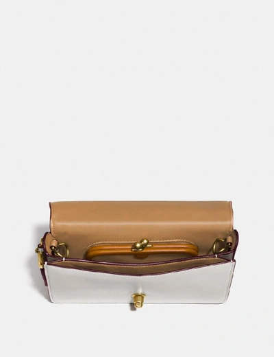 Shop Coach Dinky In Signature Leather - Women's In Chalk/brass