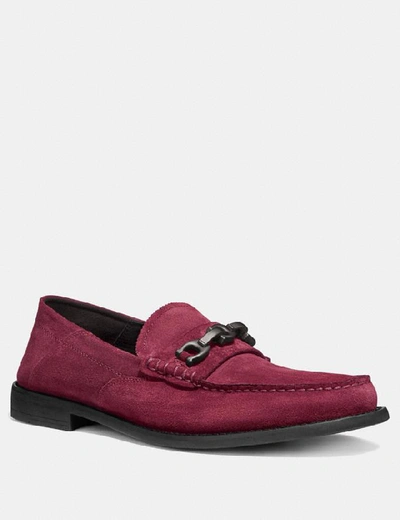 Shop Coach Chain Loafer In Cabernet