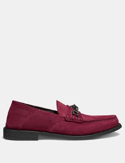 Shop Coach Chain Loafer In Cabernet