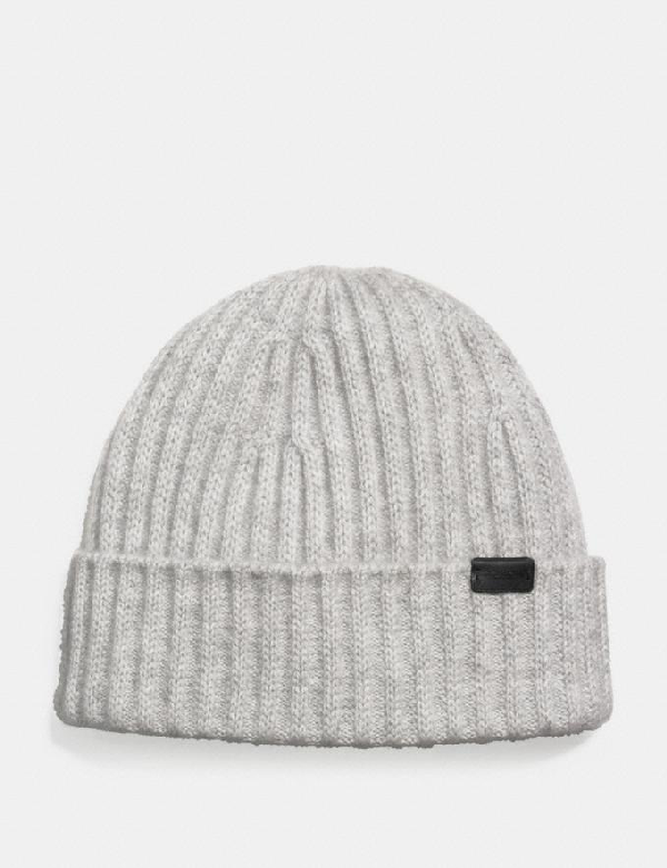 coach cashmere beanie