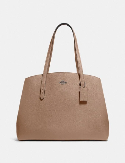 Shop Coach Charlie Carryall 40 In Light Nickel/taupe