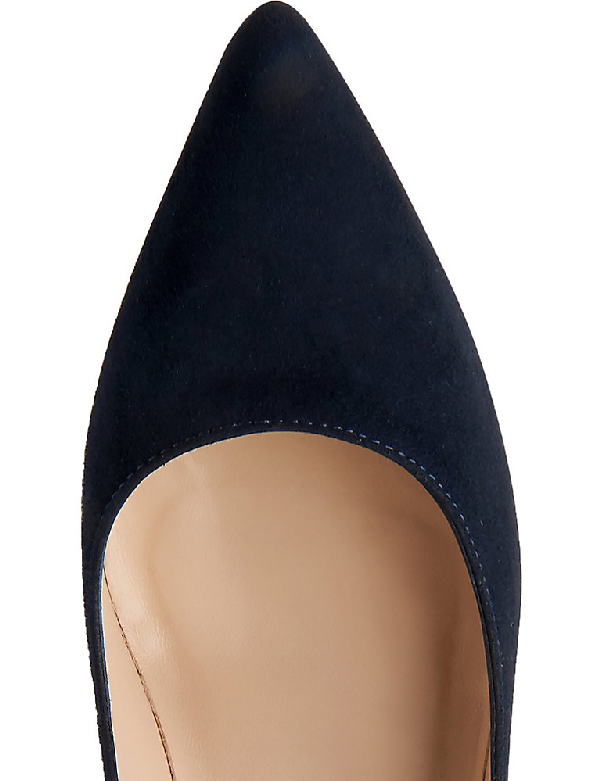 lk bennett floret navy suede