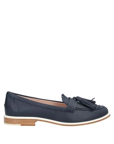Shop Tod's Woman Loafers Midnight Blue Size 5 Soft Leather