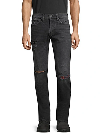 Shop Hudson Axl Distress Skinny Jeans In Black