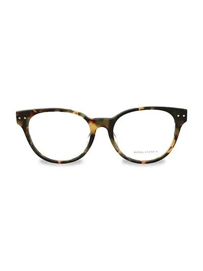 Shop Bottega Veneta Women's 52mm Oval Optical Glasses In Havana