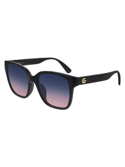 Shop Gucci Gg0715sa Sunglasses In Black Black Blue