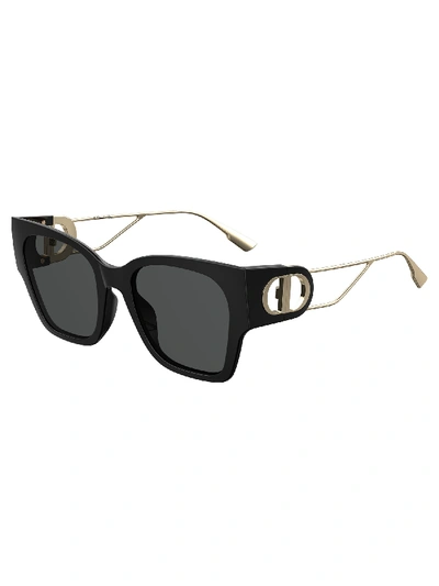 Shop Dior 30montaigne1 Sunglasses In K Black