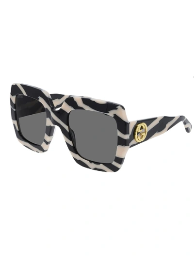 Shop Gucci Gg0178s Sunglasses In Black Black Grey