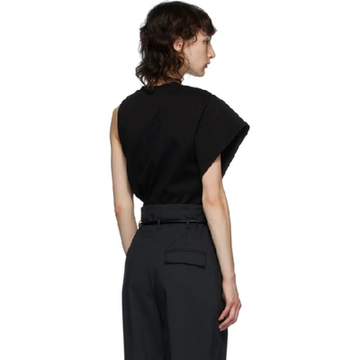 Shop 3.1 Phillip Lim / フィリップ リム 3.1 Phillip Lim Black Asymmetric Sleeve T-shirt In Ba001 Black