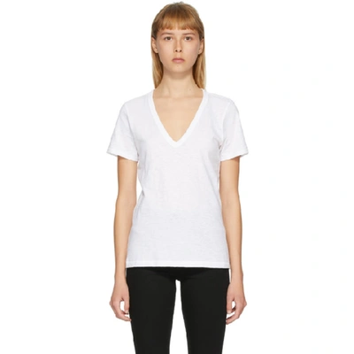 Shop Rag & Bone White 'the Vee' T-shirt In 101 White