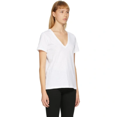 Shop Rag & Bone White 'the Vee' T-shirt In 101 White