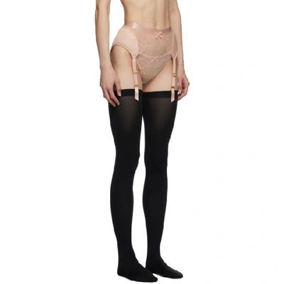 Shop Agent Provocateur Pink Helene Suspenders In Peach