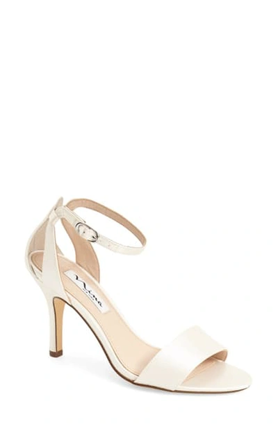 Shop Nina 'venetia' Ankle Strap Sandal In Ivory