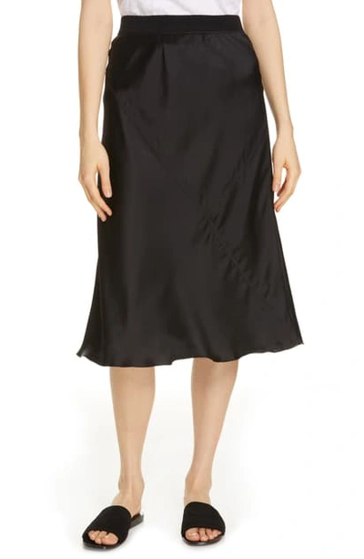 Shop Atm Anthony Thomas Melillo Pull-on Silk Skirt In Black