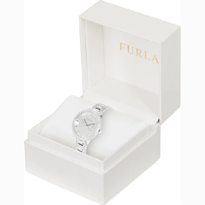 Shop Furla Metropolis In Color Silver (metallic)