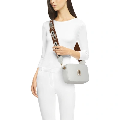 Shop Furla Sleek In Talco H (white) + Toni Cognac (multicolour)