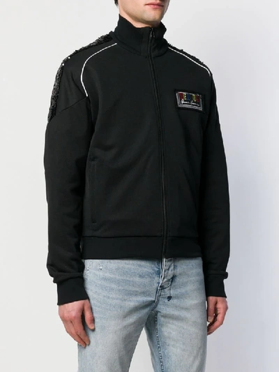 Shop Versus Logo Patch Bomber Jacket In Black