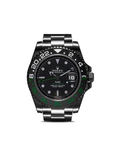 Shop Mad Paris Customised Rolex Gmt Master Ii 47mm In Black Green