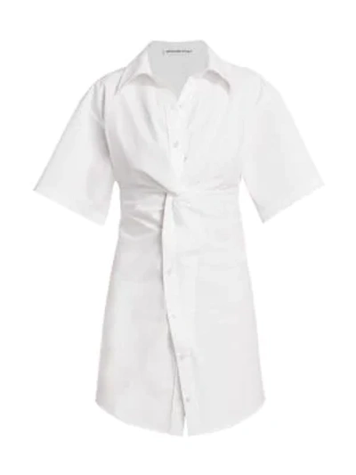 Shop Alexander Wang T Crisp Poplin Shirtdress In White