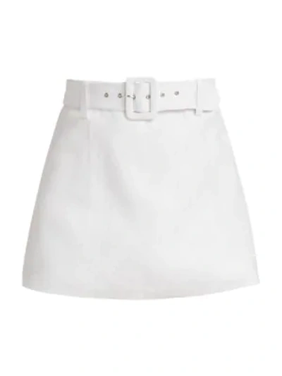 Shop Faithfull The Brand Celia Belted Skort In Plain White