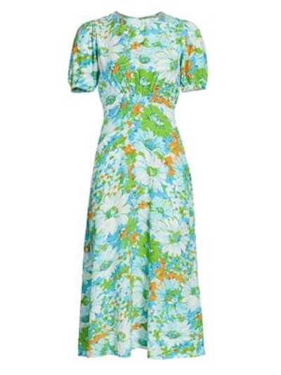 Shop Faithfull The Brand Beline Floral Midi Dress In Gardone Floral Print