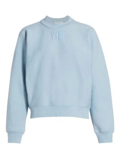 Shop Alexander Wang T Women's Foundation Crewneck Sweatshirt In Slate Blue