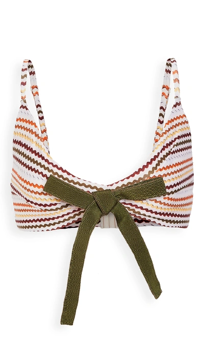 Shop Silvia Tcherassi Fern Bikini Top In Multi