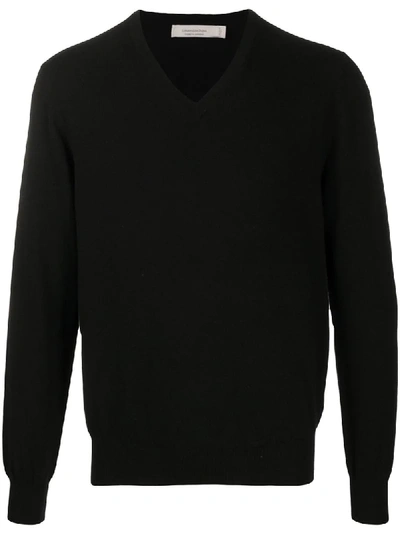 Shop Ermenegildo Zegna Kaschmirpullover Mit V-ausschnitt In Black