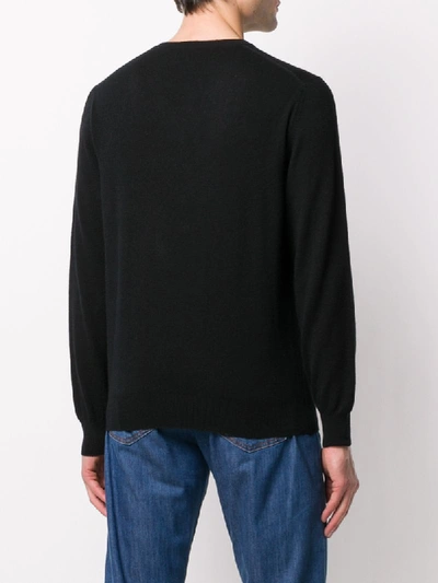 Shop Ermenegildo Zegna Kaschmirpullover Mit V-ausschnitt In Black