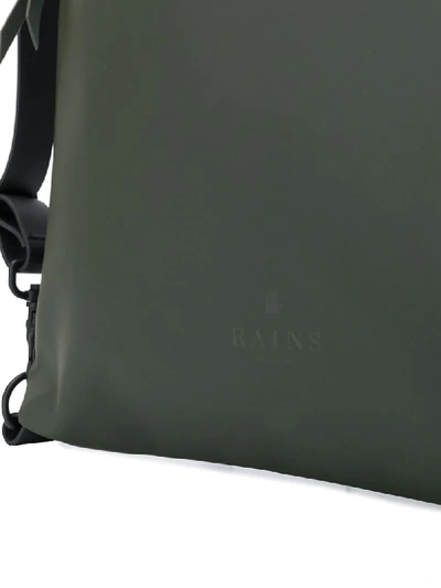 Shop Rains Logo Tote Bag In Green