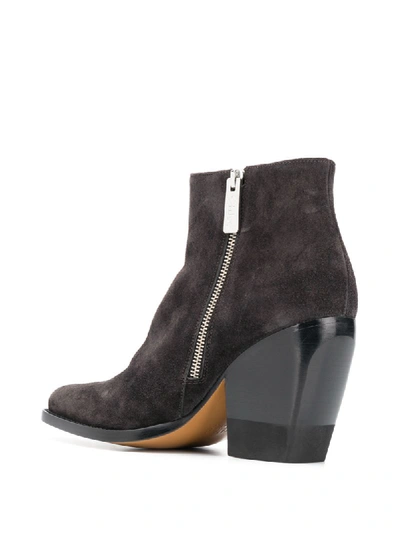 Shop Chloé Rylee 90mm Ankle Boots In Black