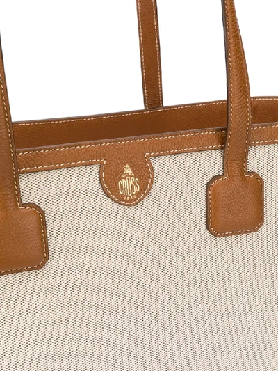 Shop Mark Cross Antibes Tote Bag In Brown