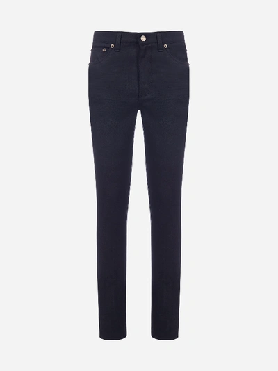 Shop Saint Laurent Stretch Denim Skinny Jeans