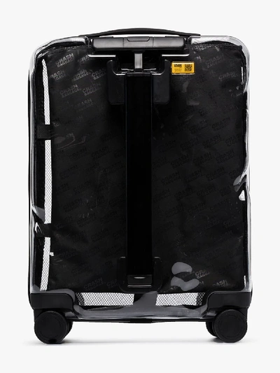Shop Crash Baggage Black Share Transparent Rolling Suitcase In White