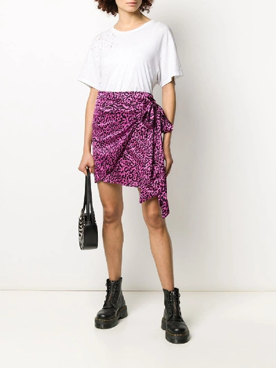 Shop Andamane Asymmetric Wrap Skirt In Violet